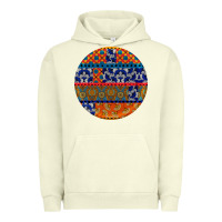 Pigment Pistachio african fabric pattern round earrings Urban Hoodie - BundleAndBundleShop