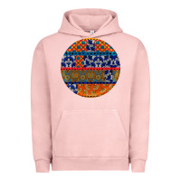 Pigment Salmon african fabric pattern round earrings Urban Hoodie - BundleAndBundleShop