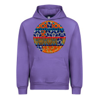 Tulip african fabric pattern round earrings Urban Hoodie - BundleAndBundleShop