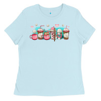 Baby Blue volleyball coffee cups Ladies Tee - Jasminsmagicworld