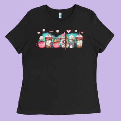 Volleyball Coffee Cups Ladies Tee Designed By Jasminsmagicworld