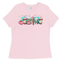 Bubblegum Pink volleyball coffee cups Ladies Tee - Jasminsmagicworld