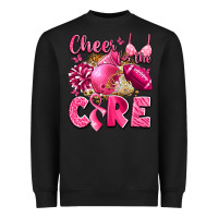 Black cheer for the cure breast cancer Heavyweight Sweatshirt - LillyAllenDesigns