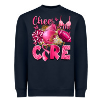 Navy cheer for the cure breast cancer Heavyweight Sweatshirt - LillyAllenDesigns