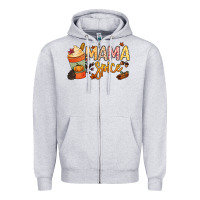 Heather Grey Mama spice Zipper Hoodie - NancyCooperArtShop