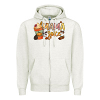 Oatmeal Heather Mama spice Zipper Hoodie - NancyCooperArtShop