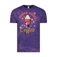 Cloud Purple mama needs coffee Vintage Tee - MaliasSmallBusiness