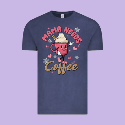Mama Needs Coffee Vintage Tee Designed By Maliassmallbusiness
