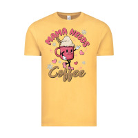 Vintage Mustard mama needs coffee Vintage Tee - MaliasSmallBusiness