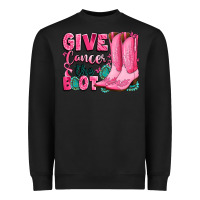 Black give cancer the boot Heavyweight Sweatshirt - LillyAllenDesigns