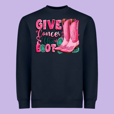 Give Cancer The Boot Heavyweight Sweatshirt Designed By Lillyallendesigns