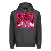 Charcoal Heather love heart shaped balloons tumbler hjf Premium Hoodie - HowdyJamesFarm