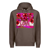 Coffee love heart shaped balloons tumbler hjf Premium Hoodie - HowdyJamesFarm