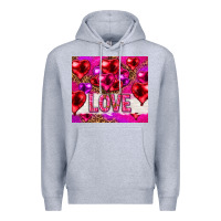 Heather Grey love heart shaped balloons tumbler hjf Premium Hoodie - HowdyJamesFarm