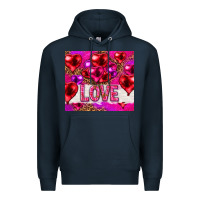 Navy love heart shaped balloons tumbler hjf Premium Hoodie - HowdyJamesFarm