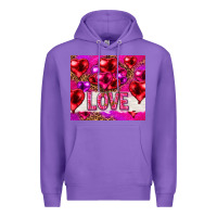 Purple love heart shaped balloons tumbler hjf Premium Hoodie - HowdyJamesFarm