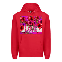 Red love heart shaped balloons tumbler hjf Premium Hoodie - HowdyJamesFarm