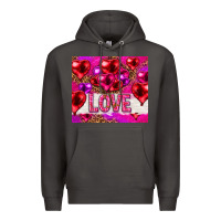 Smoke love heart shaped balloons tumbler hjf Premium Hoodie - HowdyJamesFarm