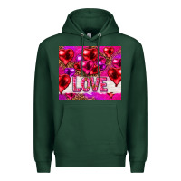 Sports Green love heart shaped balloons tumbler hjf Premium Hoodie - HowdyJamesFarm