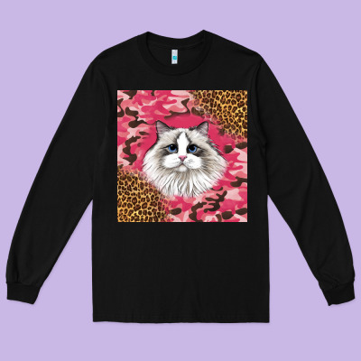 Ragdoll Cat Long Sleeve Tee Designed By Lillyallendesigns