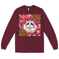 Burgundy ragdoll cat Long Sleeve Tee - LillyAllenDesigns