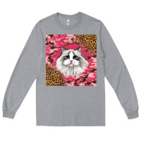 Heather Grey ragdoll cat Long Sleeve Tee - LillyAllenDesigns