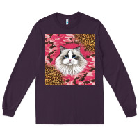 Plum ragdoll cat Long Sleeve Tee - LillyAllenDesigns