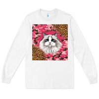 White ragdoll cat Long Sleeve Tee - LillyAllenDesigns