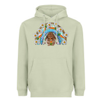 Matcha Easter Bunny with carrot rainbow Easter Day Heavyweight Hoodie - HowdyJamesFarm