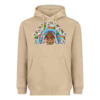 Mushroom Easter Bunny with carrot rainbow Easter Day Heavyweight Hoodie - HowdyJamesFarm