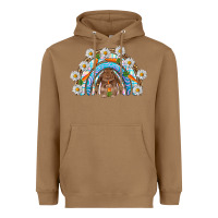 Toasted Coconut Easter Bunny with carrot rainbow Easter Day Heavyweight Hoodie - HowdyJamesFarm