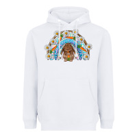 White Easter Bunny with carrot rainbow Easter Day Heavyweight Hoodie - HowdyJamesFarm