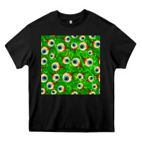 Black halloween eye balls seamless pattern Heavy Core Tee - BundleAndBundleShop
