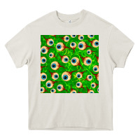 Cream halloween eye balls seamless pattern Heavy Core Tee - BundleAndBundleShop