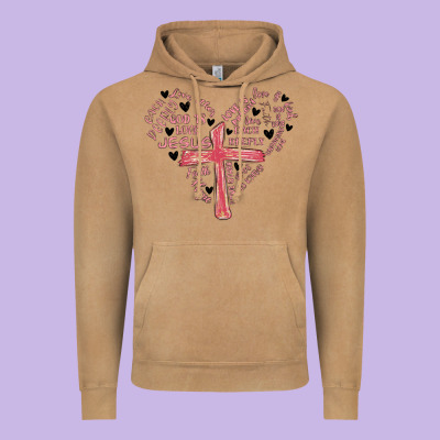 Retro Christian Valentine Vintage Hoodie Designed By Maliassmallbusiness