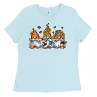 Baby Blue coffee gnomes Ladies Tee - Jasminsmagicworld