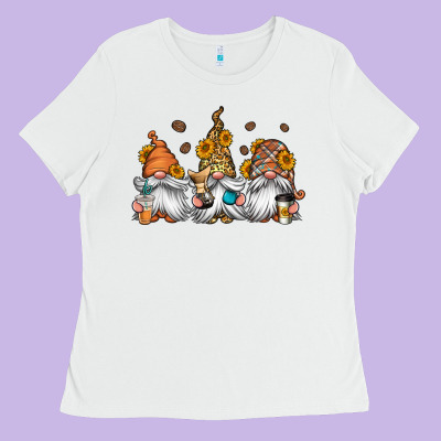Coffee Gnomes Ladies Tee Designed By Jasminsmagicworld