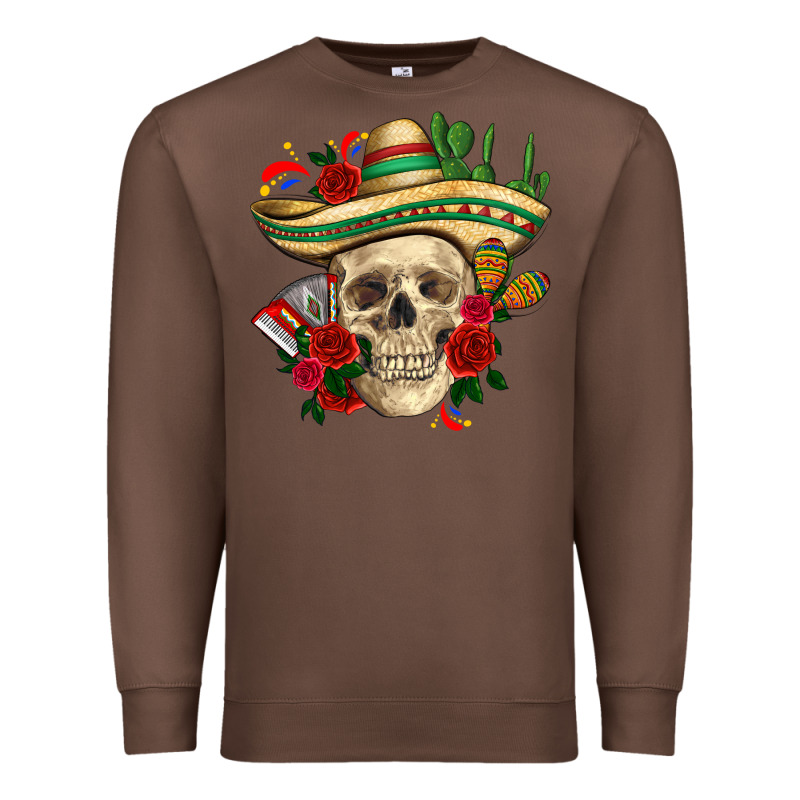 Di De Los Muertos With Roses Mexico Premium Sweatshirt by HowdyJamesFarm | Teevron
