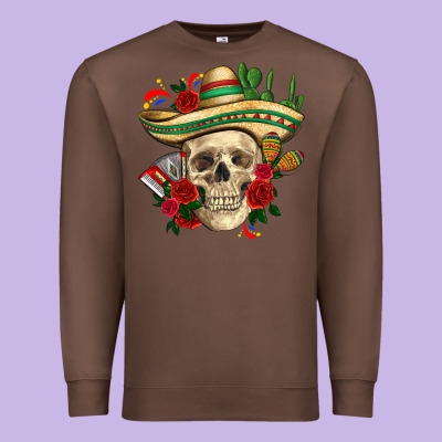 Di De Los Muertos With Roses Mexico Premium Sweatshirt Designed By Howdyjamesfarm