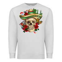 Dove Grey Di de los muertos with roses Mexico Premium Sweatshirt - HowdyJamesFarm