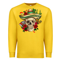 Lemon Di de los muertos with roses Mexico Premium Sweatshirt - HowdyJamesFarm