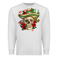 Oatmeal Heather Di de los muertos with roses Mexico Premium Sweatshirt - HowdyJamesFarm