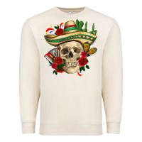Sandshell Di de los muertos with roses Mexico Premium Sweatshirt - HowdyJamesFarm