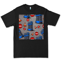 Black scissor lift seamless pattern Premium Tee - BundleAndBundleShop