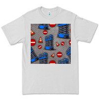 Dove Grey scissor lift seamless pattern Premium Tee - BundleAndBundleShop