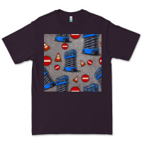Plum scissor lift seamless pattern Premium Tee - BundleAndBundleShop