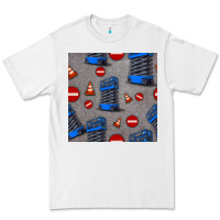 White scissor lift seamless pattern Premium Tee - BundleAndBundleShop