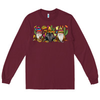 Burgundy Mexican gnomes Long Sleeve Tee - RanaPortraitStore