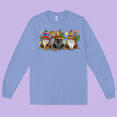 Mexican Gnomes Long Sleeve Tee Designed By Ranaportraitstore