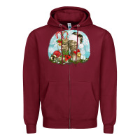 Burgundy army boots christmas Zipper Hoodie - texasbilliewilder